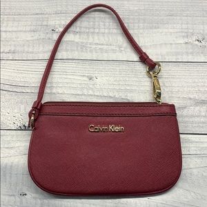 HP Calvin Klein Burgundy Saffiano Leather …